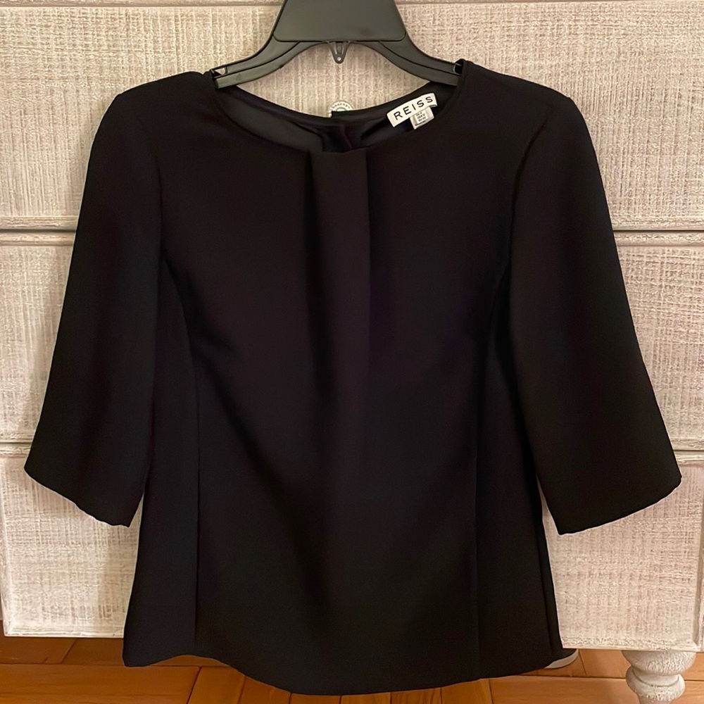 Black Reiss 3/4 sleeve crop top size EU 32 / US 0